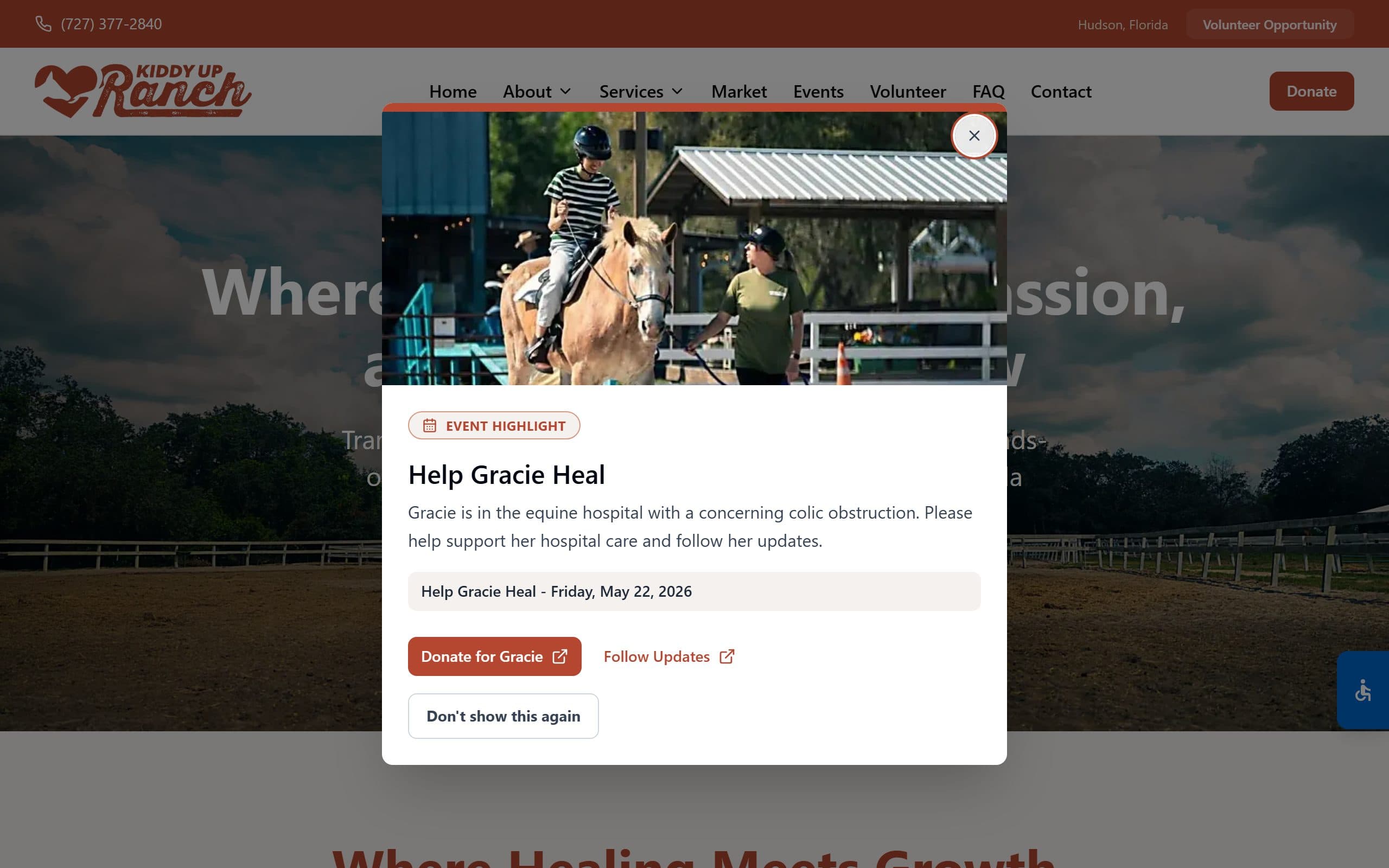 Kiddy Up Ranch Inc. website